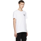 Burberry White Embroidered Logo Cotton T-Shirt