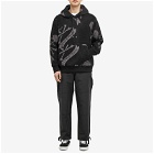 MASTERMIND WORLD Men's Terry Cloth All Over Skull Hoodie in Black/Charcoal