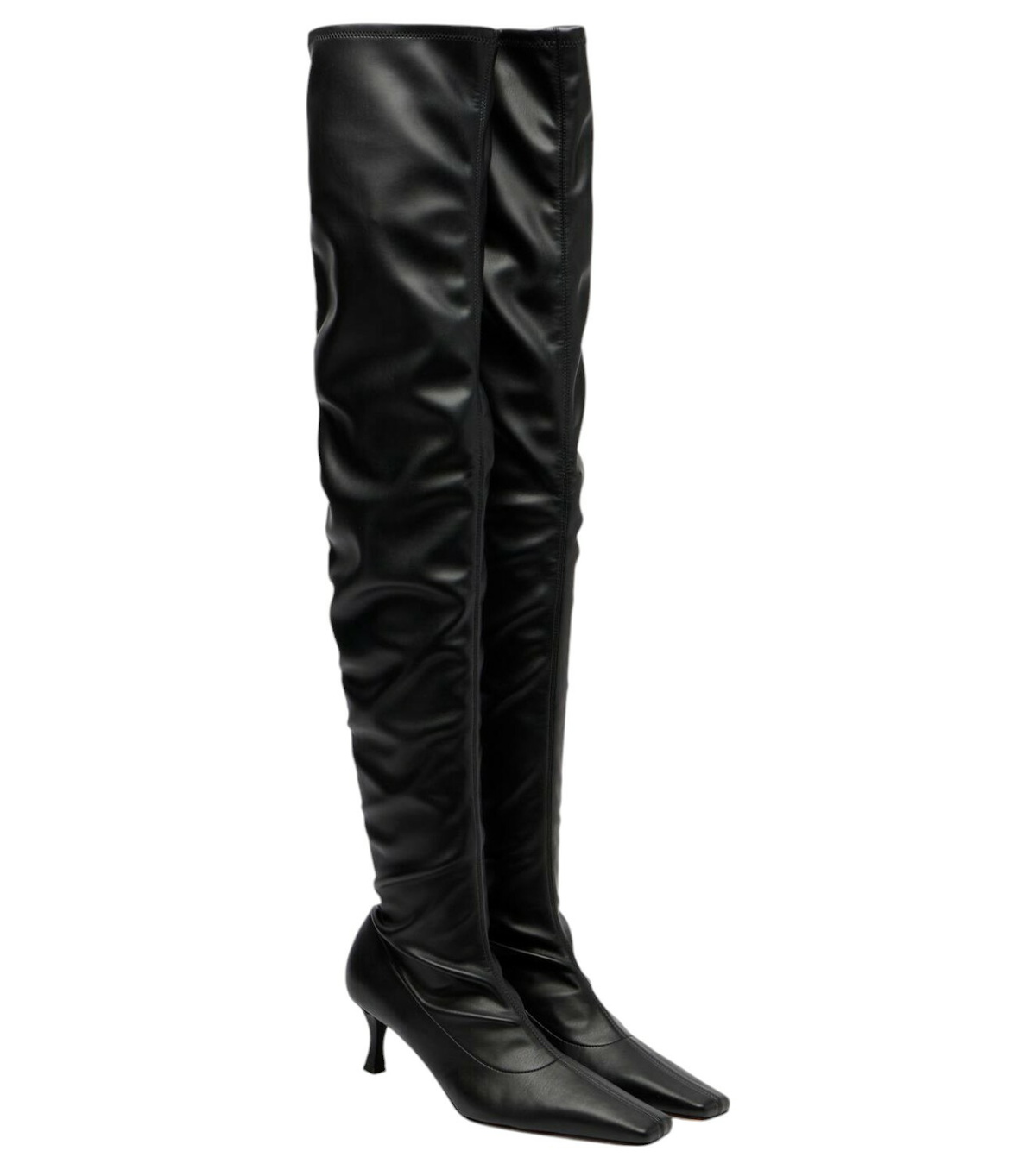 【関税込み】Proenza Schouler ブラック Tee ソックスブーツ Proenza Schouler Tee Sock Boots in Faux Leather - Black
