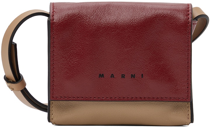 Photo: Marni Red & Beige Mini Crossbody Bag