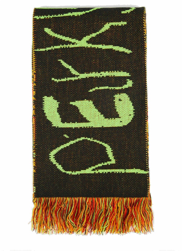 Photo: Creature Knitted Scarf in Green