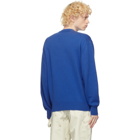 Off-White Blue Cashmere Logo Sweater