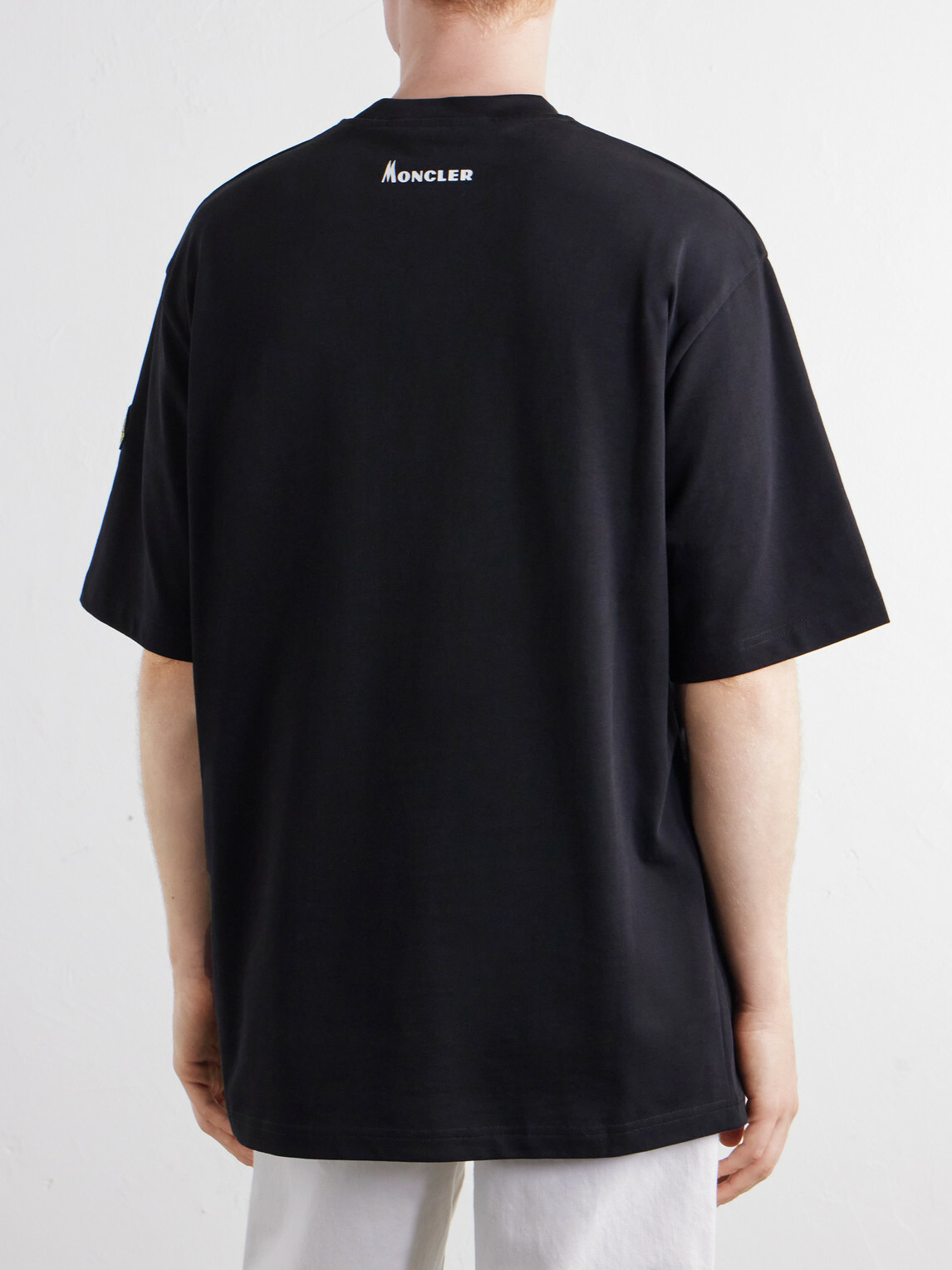 Moncler - Logo-Print Cotton-Jersey T-Shirt - Black