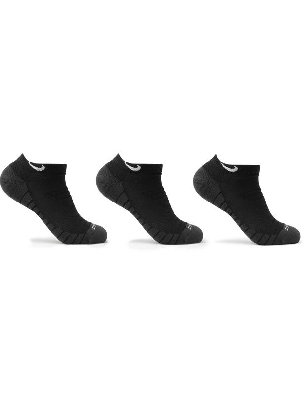 Photo: NIKE TRAINING - Three-Pack Everyday Cushioned Dri-FIT Socks - Black