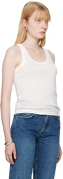 ANINE BING Off-White Brine Tank Top