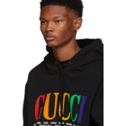 Gucci Black Heavy City Logo Hoodie