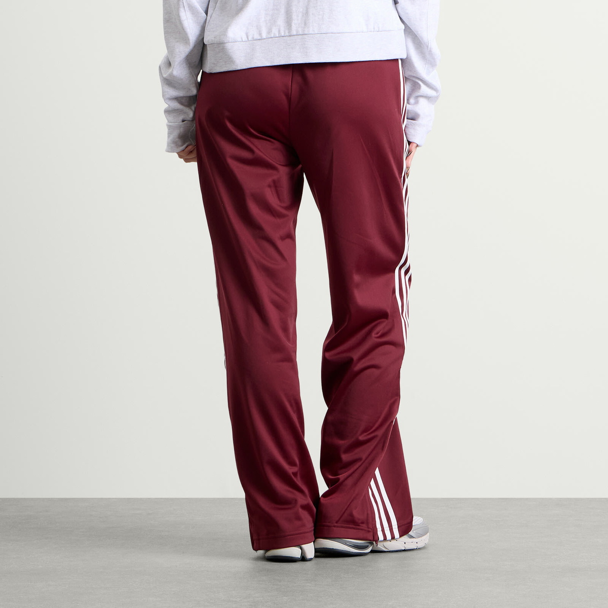 Adidas Women's Pleated Firebird Track Pant in Shadow Red