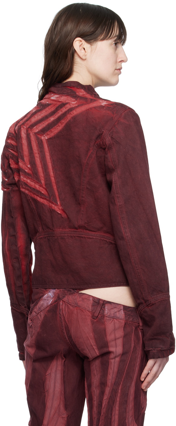 Masha Popova SSENSE Exclusive Red Denim Jacket
