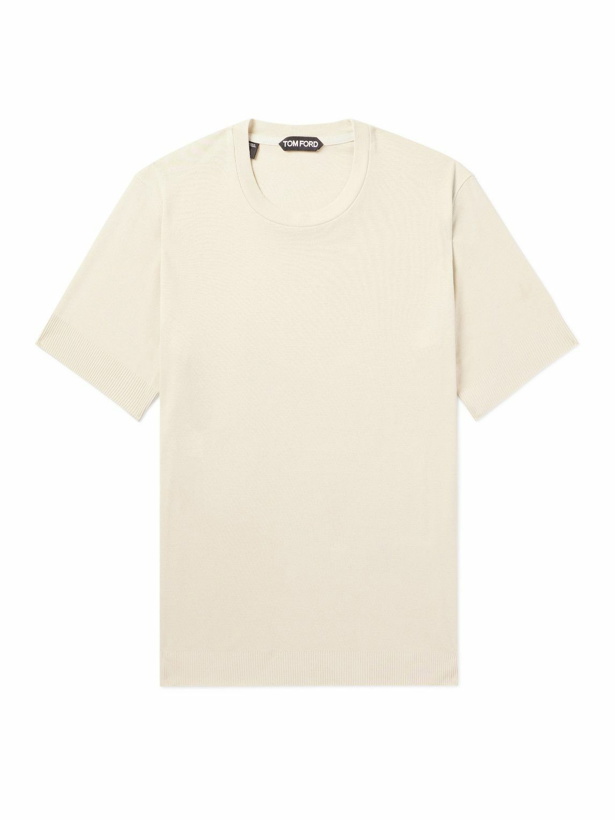 Photo: TOM FORD - Lyocell and Cotton-Blend T-Shirt - Neutrals
