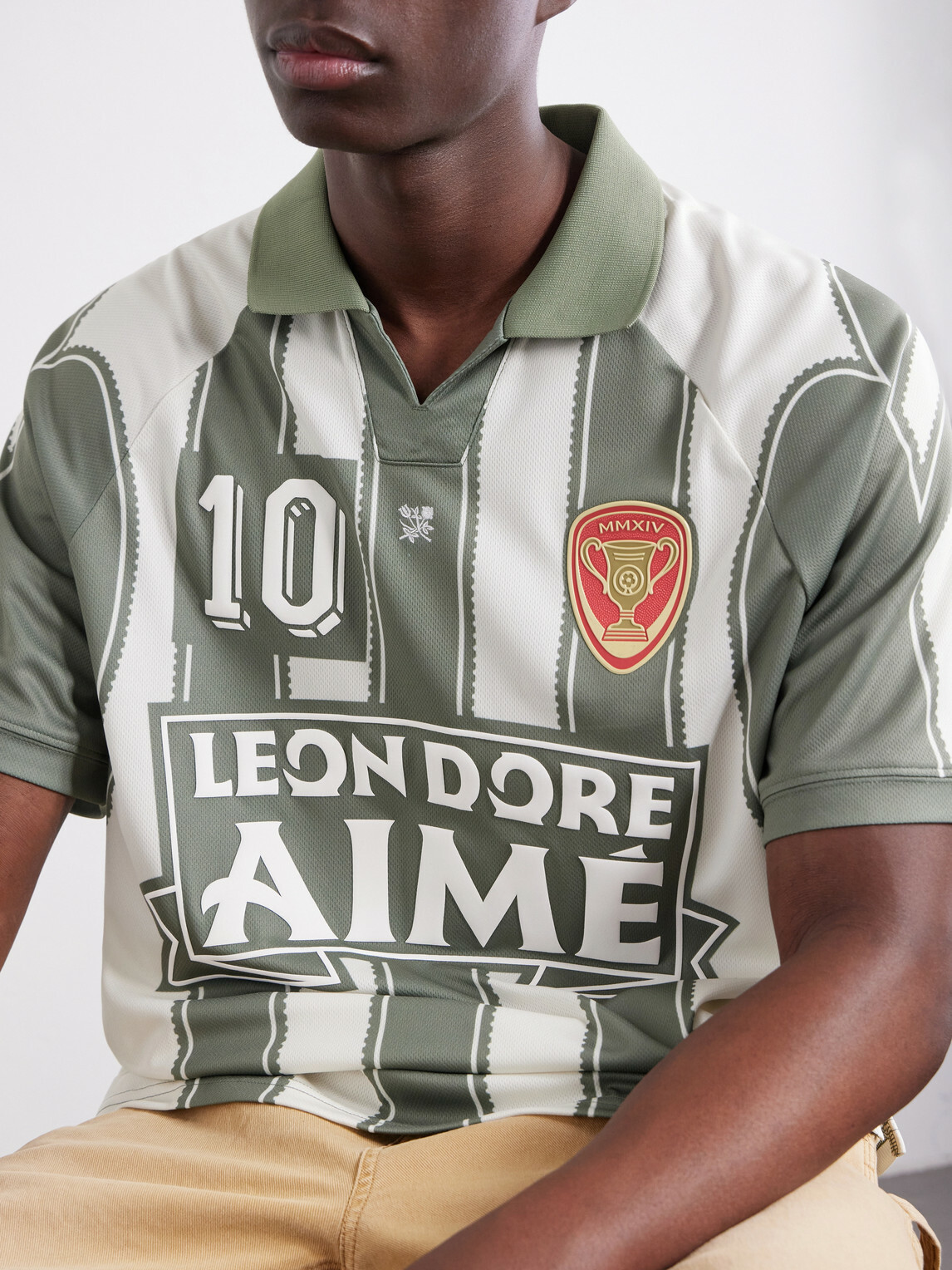 Aimé Leon Dore - Logo-Appliquéd Striped Jersey T-Shirt - Green