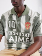 Aimé Leon Dore - Logo-Appliquéd Striped Jersey T-Shirt - Green
