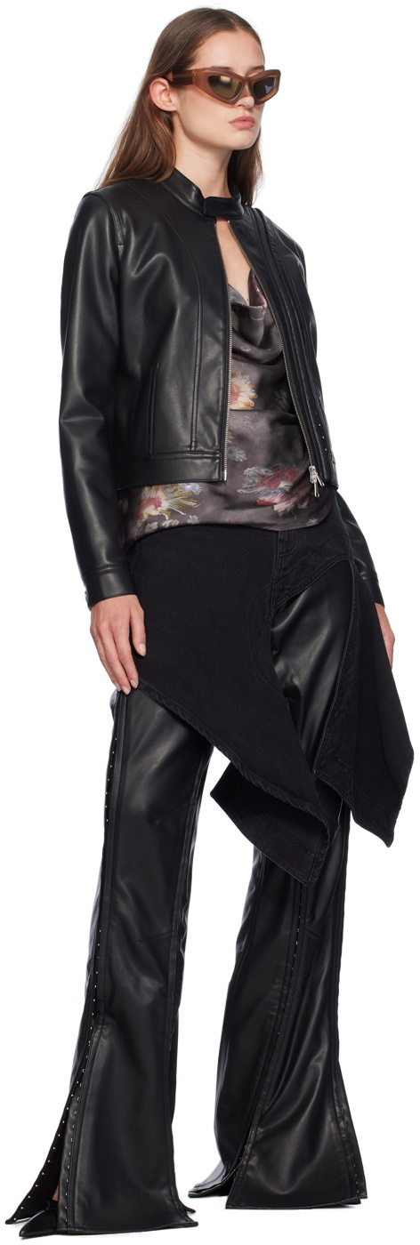 Y/Project Black Cutout Denim Miniskirt