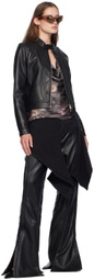 Y/Project Black Cutout Denim Miniskirt