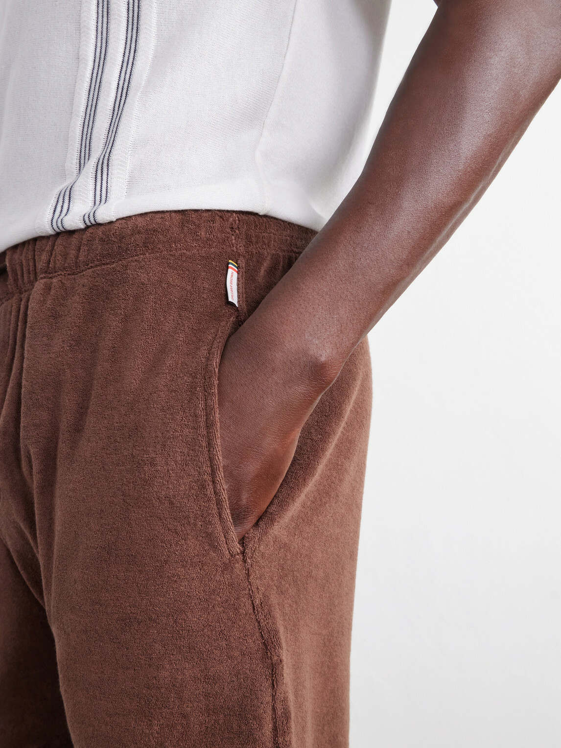 Orlebar Brown - Marling Solid Cotton Organic Terry Shorts - Brown