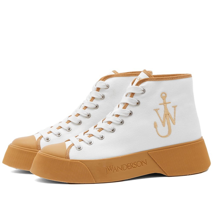 Photo: JW Anderson Women's High Trainer Sneakers in White