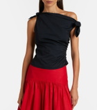 Staud Bellaria asymmetric cotton top