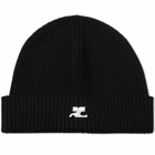 Courreges Women's Courrèges Ac Rib Knit Hat in Black