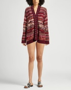Laneus Womens Cardigan in Red