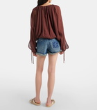 Loewe Paula's Ibiza cotton and silk blouse