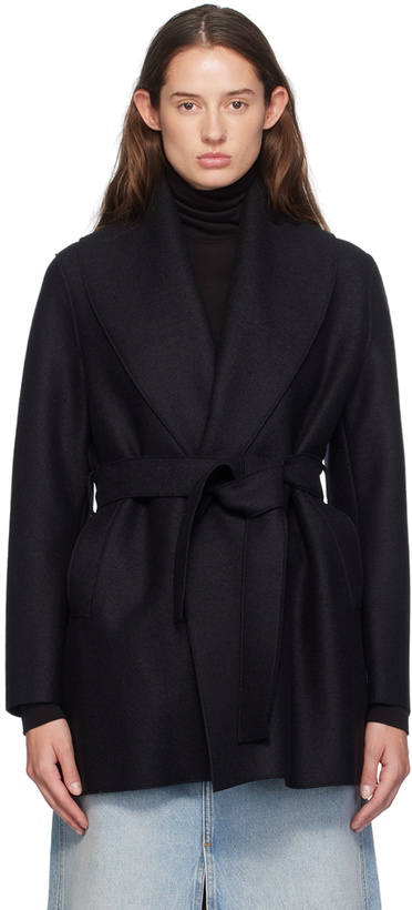 Photo: Harris Wharf London Black Belted Jacket