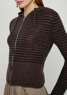 Our Legacy Compact Striped Brushed Alpaca-blend Jumper Brown