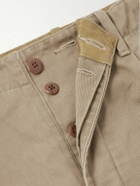 KAPITAL - Straight-Leg Pleated Cotton-Twill Chinos - Neutrals
