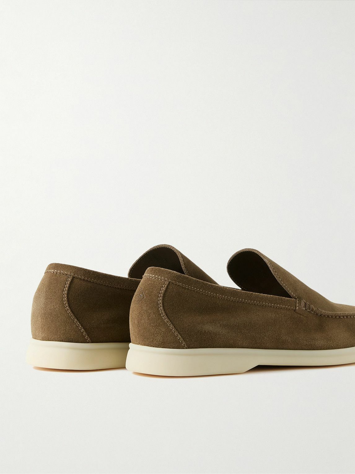 Loro Piana Summer Walk Suede Loafers Brown Loro Piana
