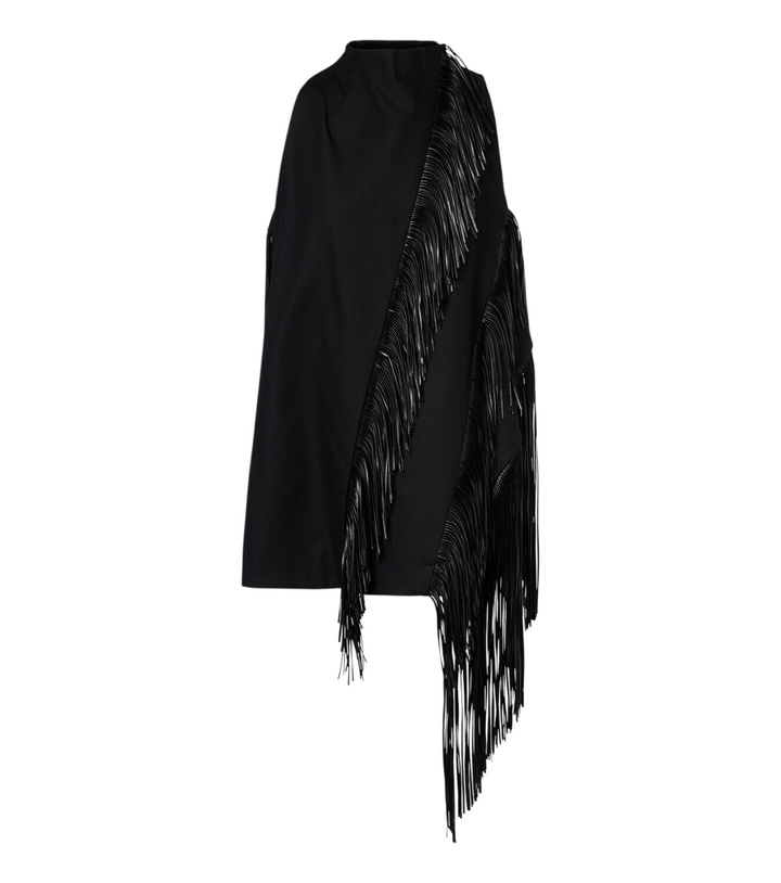 Photo: Sportmax Fringed halterneck cotton top
