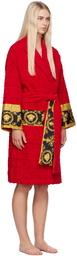 Versace Underwear Red 'I Heart Baroque' Robe