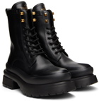 Valentino Garavani Black Roman Stud Combat Boots