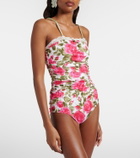 Chloé Floral ruched bodysuit