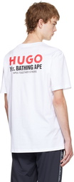 Hugo White Mr. BATHING APE Edition Logo T-Shirt