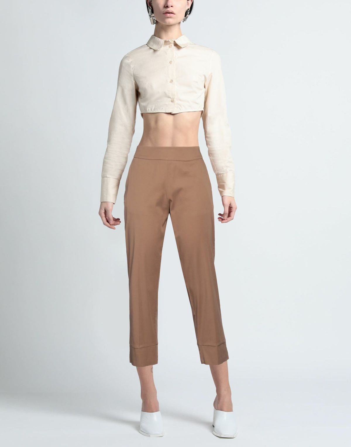 Alessia Santi Womens Pants Sand
