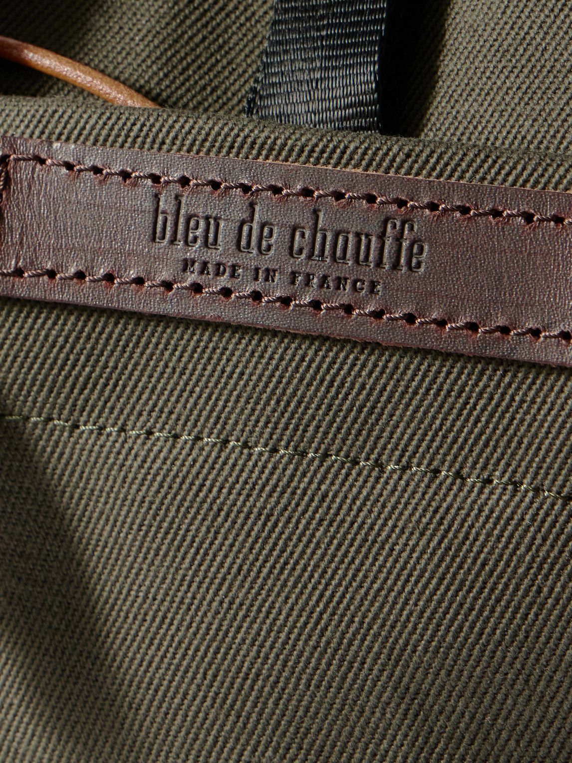 Bleu de Chauffe - Woody Business Leather-Trimmed Canvas Messenger Bag