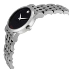Movado Red Label Black Dial Stainless Steel Ladies Watch 0606107