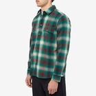 Wood Wood Men's Avenir Gradient Check Overshirt in Green Check