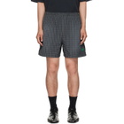 Balenciaga Black & Blue Technical Check Boxer Shorts