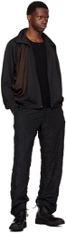 SPENCER BADU Black Crinkled Trousers