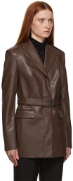 MISBHV Brown Vegan Leather Jacket