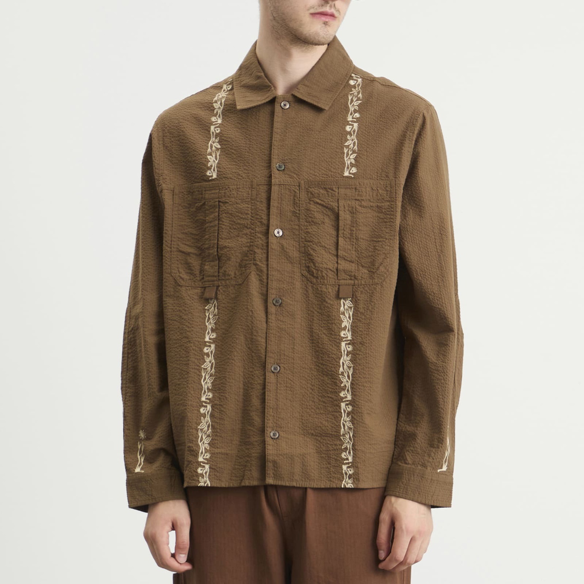 ACMH by Magic Castles Men's Newell Overshirt in Coffee Brown