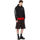 McQ Alexander McQueen Black All Over Racing Logo Low Shorts