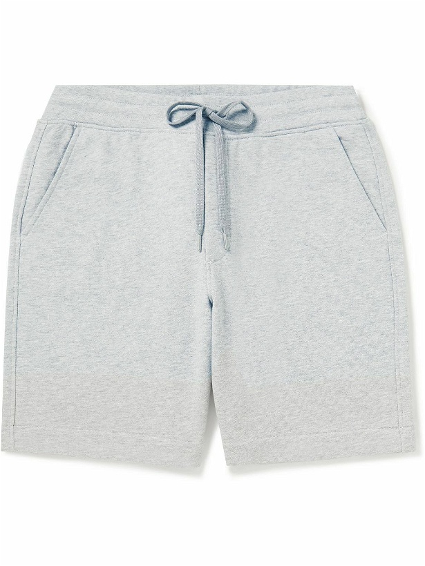 Photo: Handvaerk - Varsity Straight-Leg Cotton-Jersey Drawstring Shorts - Gray