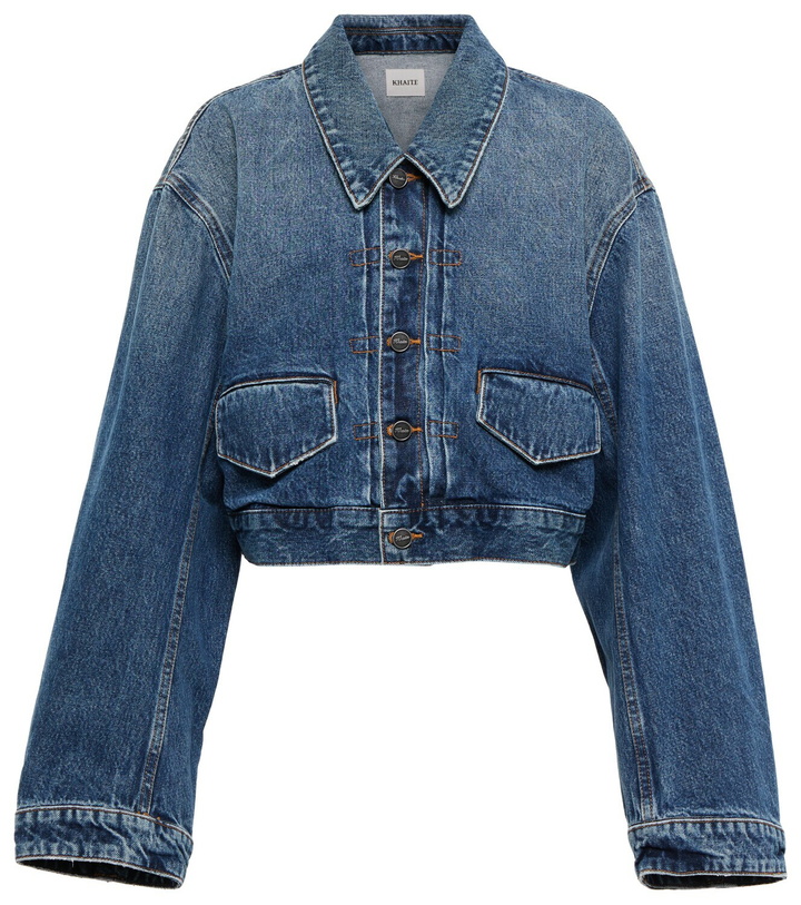 Photo: Khaite - Combly cropped denim jacket