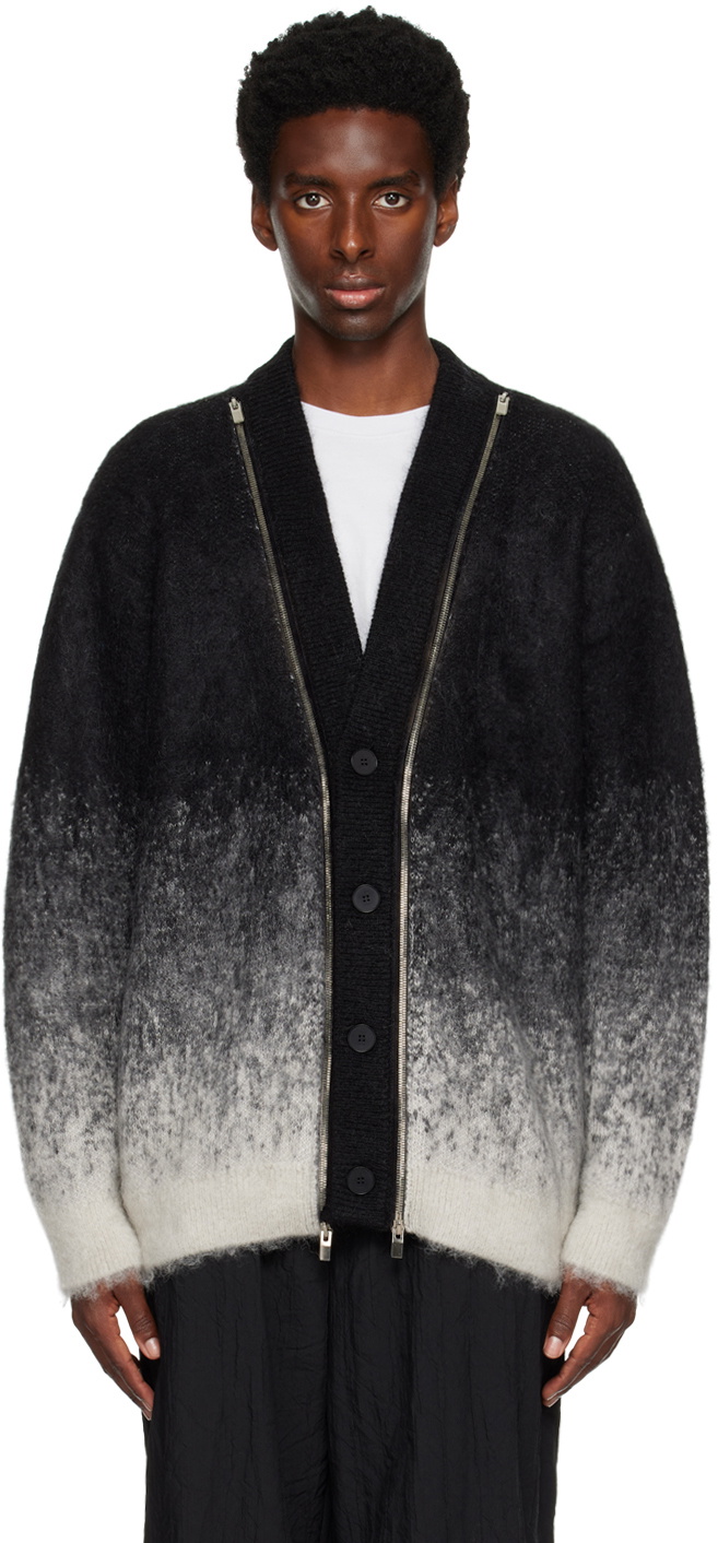 VEIN Black Zip Cardigan