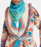 Alanui - Bandana printed cotton chiffon scarf