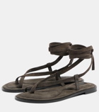 A. Emery Elliot suede thong sandals