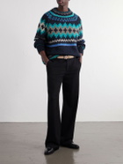 Paul Smith - Fair Isle Intarsia-Knit Wool and Alpaca-Blend Sweater - Blue