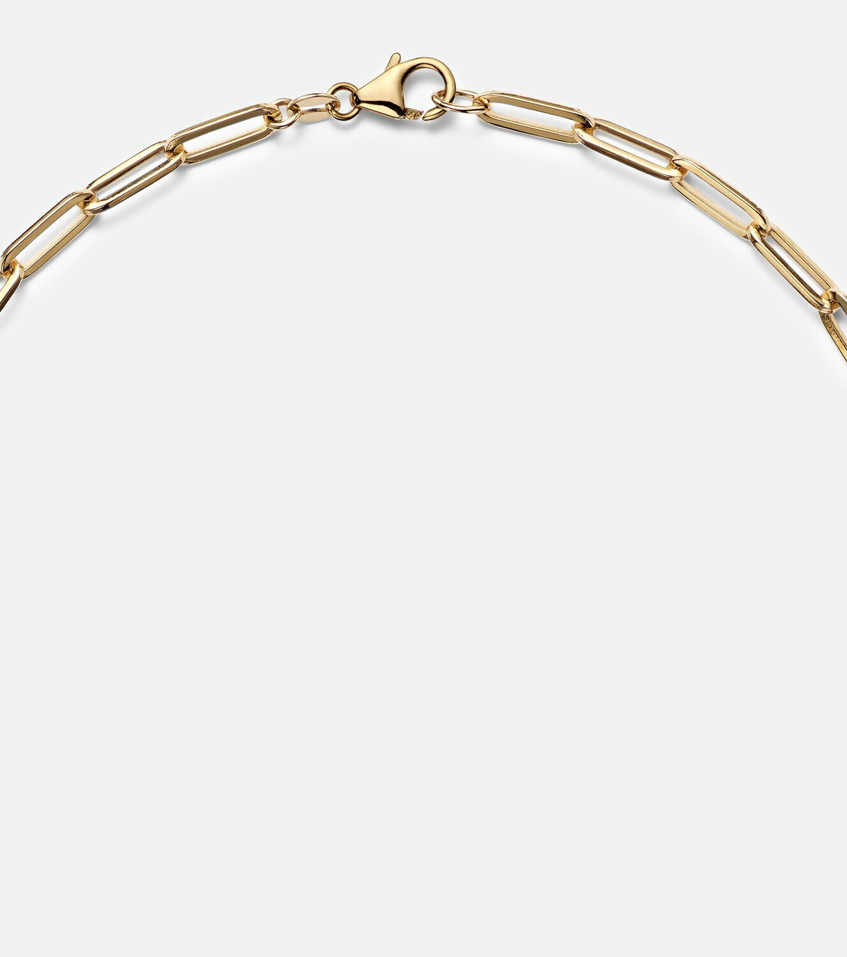 FoundRae Infinite Gratitude & Crescent 18kt gold pendant necklace with diamond