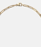 FoundRae Infinite Gratitude & Crescent 18kt gold pendant necklace with diamond