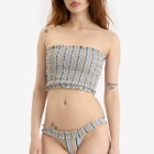 Faithfull The Brand Women's Tavira Bikini Bottom in Sifnos Stripe